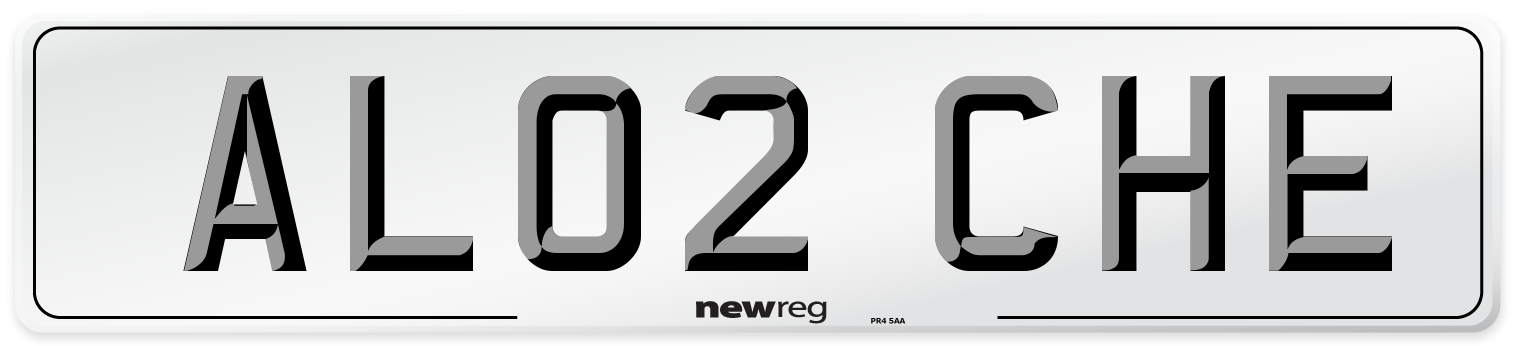 AL02 CHE Number Plate from New Reg